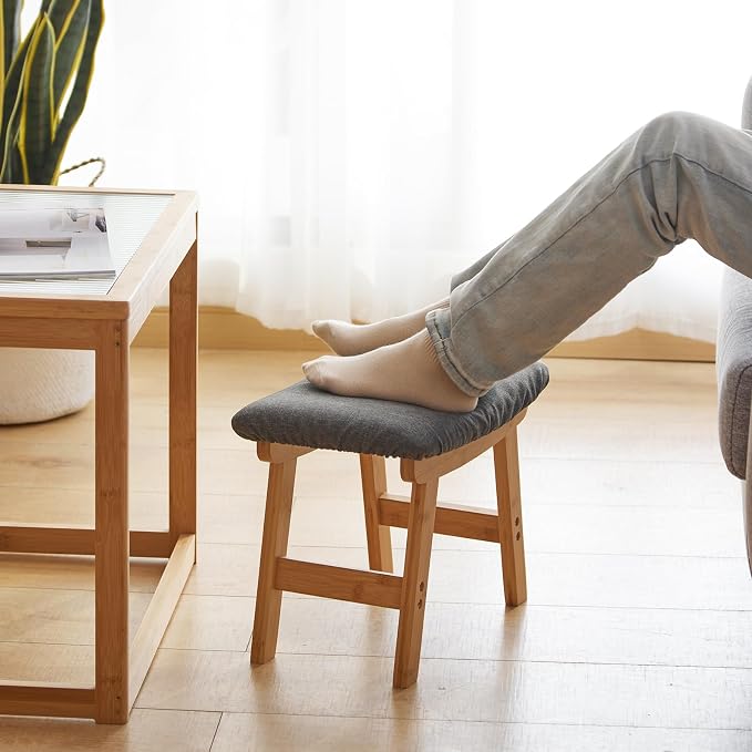 Foot Stool Ottoman Foot Rest Under Desk, Small Stool - Image 3