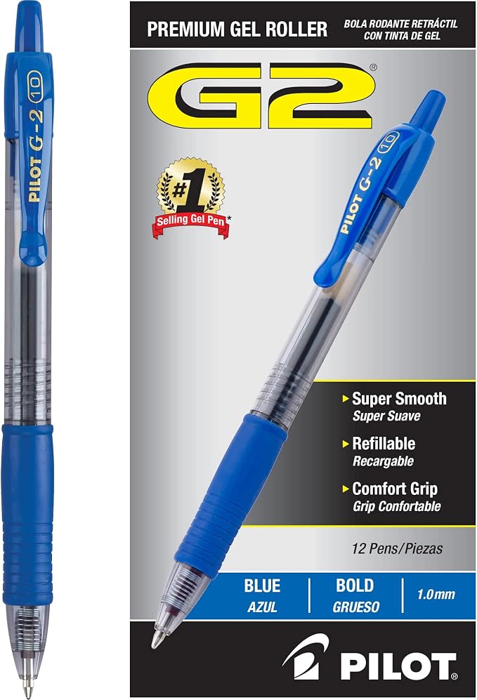 Pilot G2 Premium Gel Roller Pens, Bold Point 1 mm, Journaling, and Office - Image 2