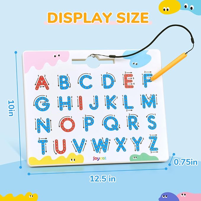 JoyCat Magnetic Letter Tracing Board, 2-in-1 Double-Sided ABC Magnets - Image 8
