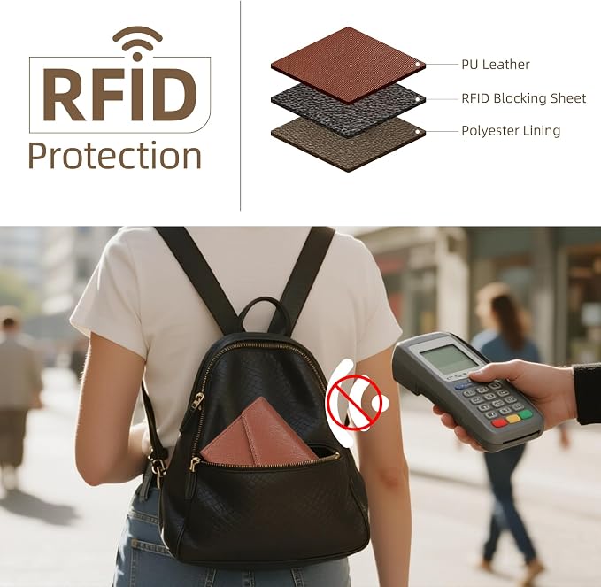 ZOPPEN Mulit-purpose Rfid Blocking Passport Holder Travel Wallet Passport and - Image 5