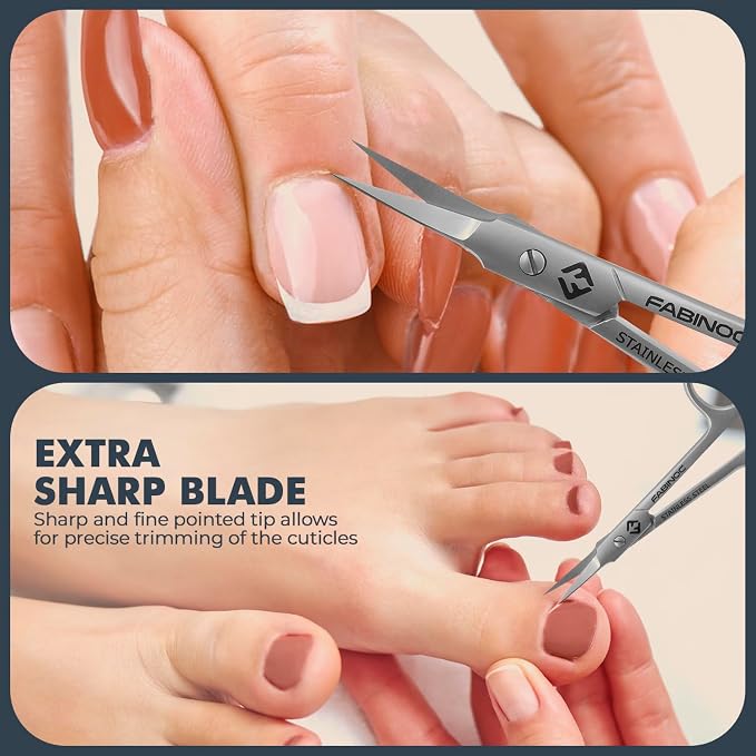Cuticle Scissors Extra Fine Curved – German Quality Stainless Steel – Manicure - Image 2