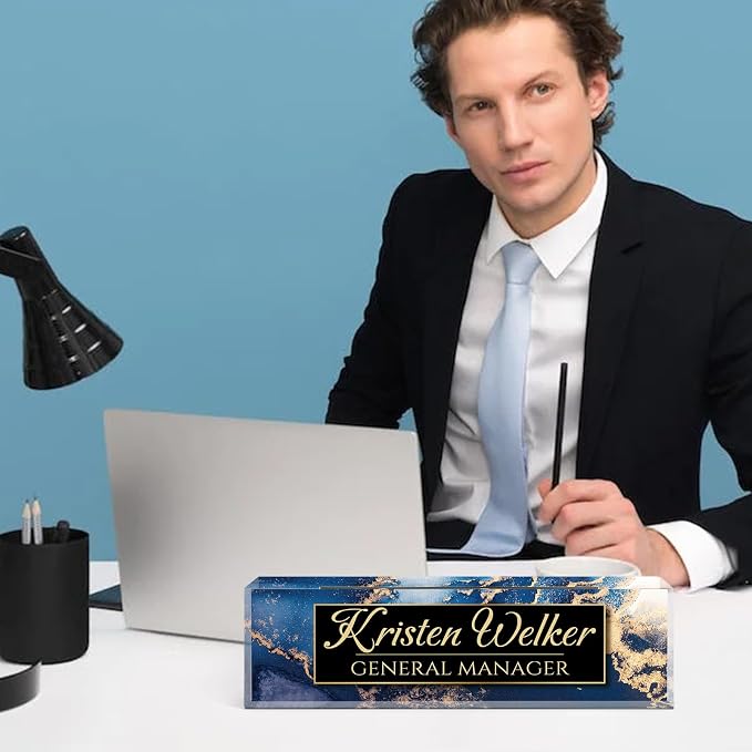 Personalized Office Name Plate for Desk - Image 2