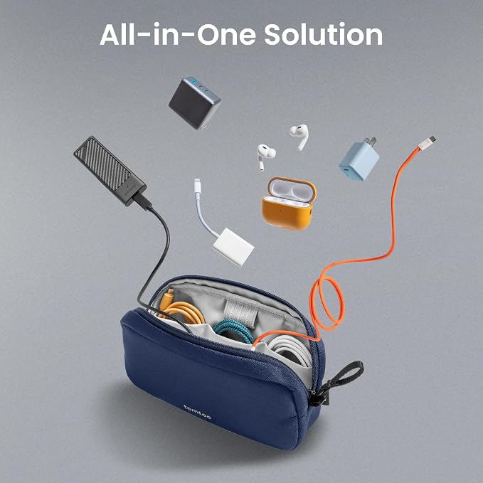 tomtoc Electronics Organizer Travel Case, Water Resistant Travel Bag Cable - Image 8