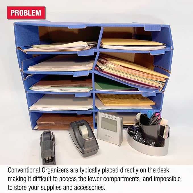 Ultimate Office TierDrop Riser Storage Base Lifts Your Sorter 5 Inches Off of The Work Surface for Easier Unobstructed Access to The Lower Compartments and Easy Access to Frequently Used Supplies…-DeskLoop Office