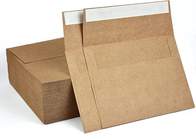 50 Pack 5x7 Envelopes for invitations Kraft Envelopes Quick Self Seal Perfect - Image 7