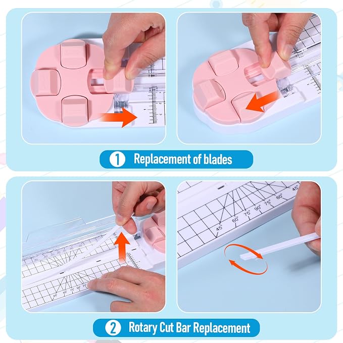 2 Pcs 4-in-1 Paper Cutter, Perforated, Creasing Blades - Image 6