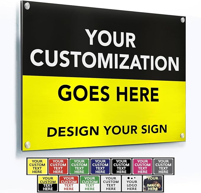 SPEEDYORDERS Custom Outdoor Metal Signs, Personalized Aluminum Signs, by SpeedyOrders