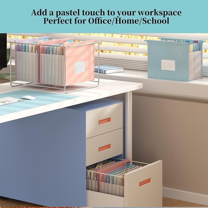 Expanding Hanging File Folders for Filing Cabinet, 7 Accordion Pockets - Image 6