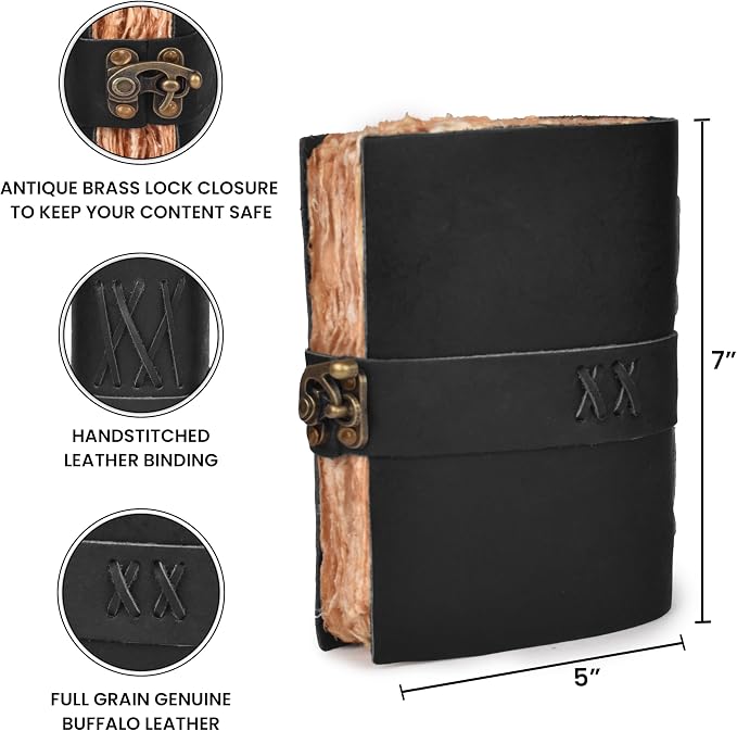 LEATHER VILLAGE Leather Bound Vintage Journal - Image 4