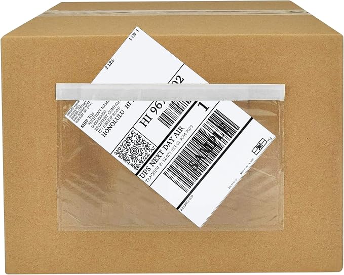 Shipping Label Sleeves 100Pcs, 7.5x5.5 Inches by SLIPISH