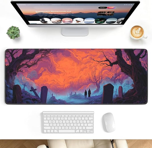 Desk Mat, Big Desk Pad, 31.5x11.8 Inches Extended Big Gaming Mouse Pad by stanploe