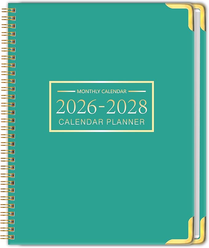 Monthly Planner 2026-2028, Hardcover 3 year calendar 2026-2027-2028 Calendar by KAICNPAPER