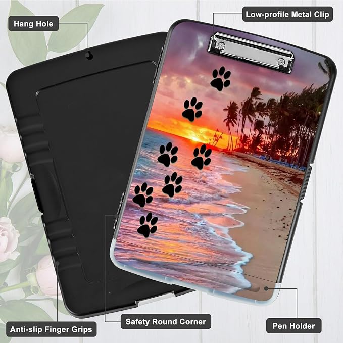 A4 Clipboard with Storage Pen Holder, Clipboards Organizer Nursing Clipboard - Image 5