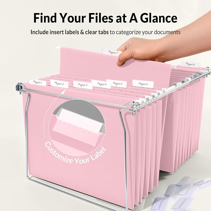 SUNEE 6 Pack Hanging File Folders, Hanging File Folders Letter Size - Image 2