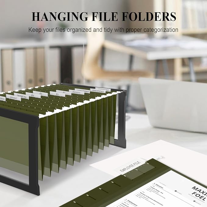 ViVin Hanging File Folders, 1/5-Cut Adjustable Tabs - Image 5
