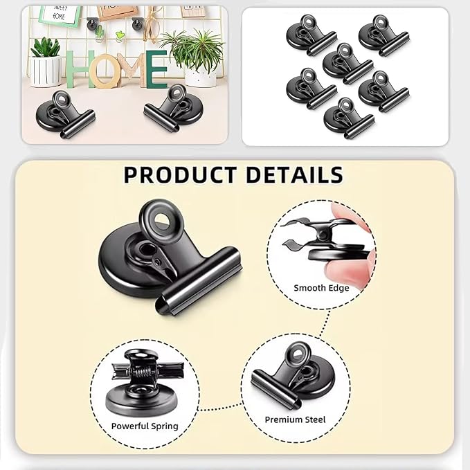 Strong Magnetic Clips, 20 Pack, 1.57 Inch, 40 mm, Refrigerator Magnet Clips - Image 3