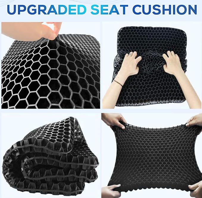 Gel Seat Cushion for Long Sitting Pressure Relief - Image 3