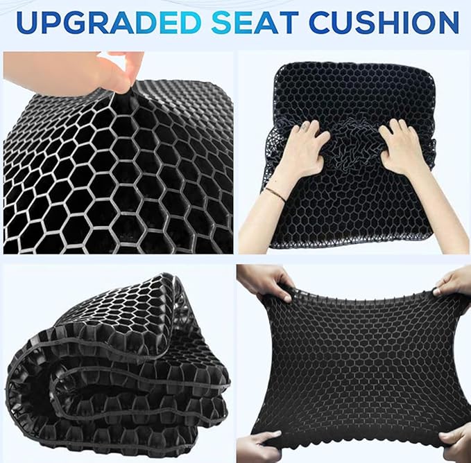 Gel Wheelchair Seat Cushion for Long Sitting, Extra Large & Thick Seat Cushion - Image 3