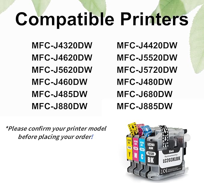 F FINDERS&CO LC203 Ink Cartridges for LC201 LC201XL LC203XL Ink to Work with MFC-J460DW MFC-J480DW MFC-J485DW MFC-J680DW MFC-J885DW Printer (4BK 2C 2M 2Y, 10 Pack)-DeskLoop Office