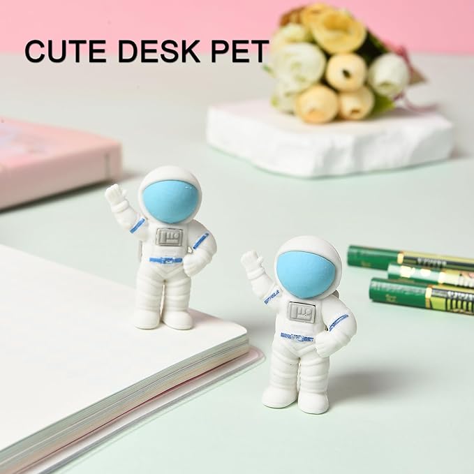 18Pcs Cute Outer Space Themed Erasers for Kids Bulk, Kawaii Fun Spaceman Desk Pet Pencil Erasers for School Classroom Supplies Prize Gifts Party Favors-DeskLoop Office