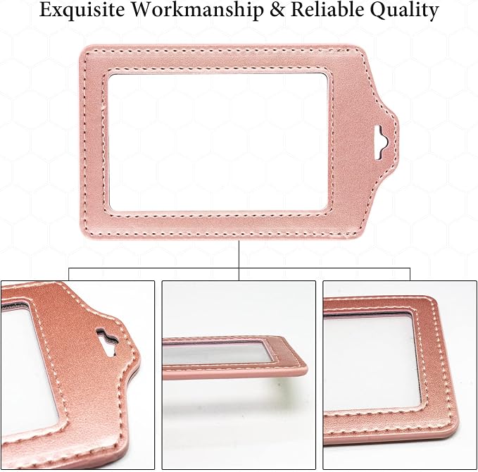 Teskyer 2 Pack Double Sided Clear Badge Holder - Image 5