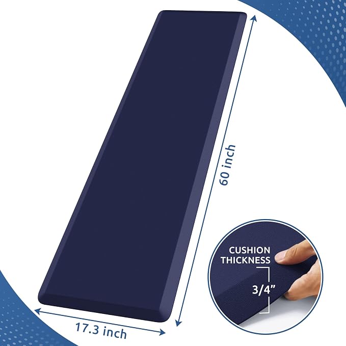 KitchenClouds Kitchen Mat Cushioned Anti Fatigue Kitchen Rug 0.8inch Water - Image 2