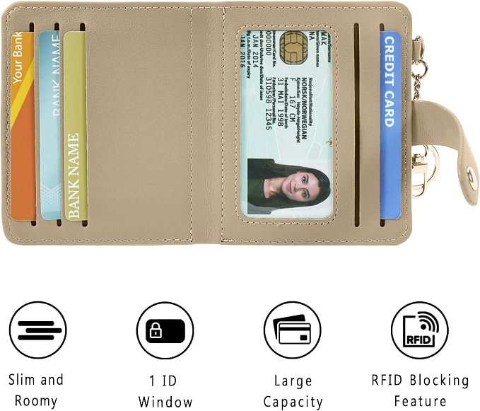 Airkit Small Wallet Women RFID, PU Leather Card Holder - Image 6