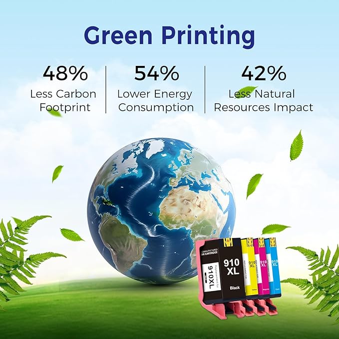 910XL Replacement for HP 910XL Ink Cartridges for HP Printers HP910 HP910XL 910 Ink Work for Office Jet Pro 8010 8010e 8015e 8020 8020e 8022e 8025 8025e 8028e 8030 8035e Black and Color - 4 Pack-DeskLoop Office