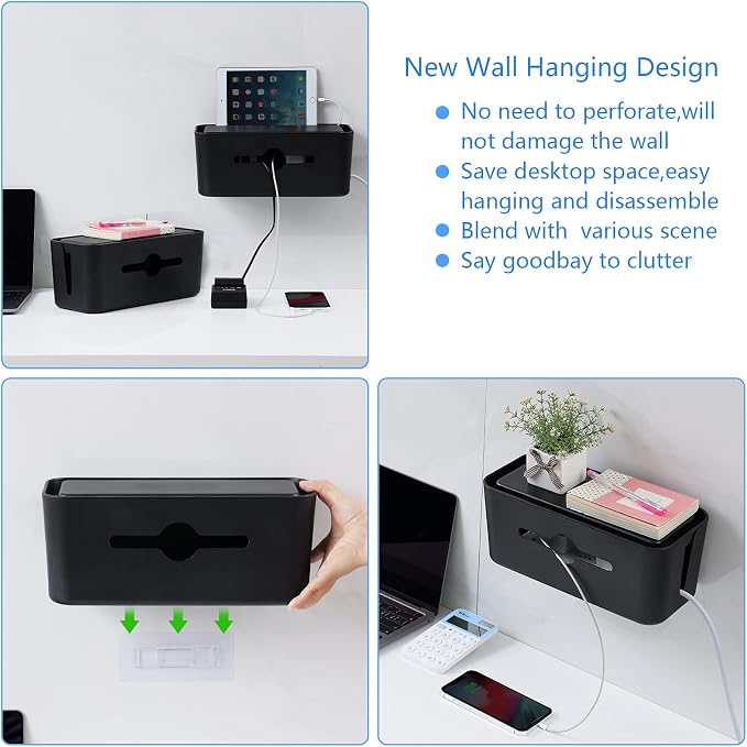 Cable Management Box, Cord Organizer Box - Image 3