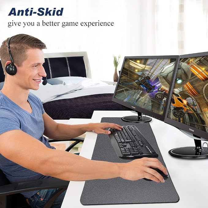 Desk Pad for Office Home 31" x 13", PU Leather Waterproof Large Desk Writing - Image 2