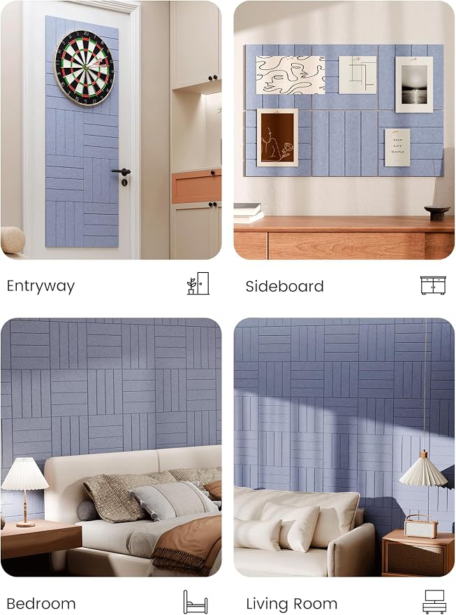Bumusty Large Cork Board Alternative-36 x 24" Felt Bulletin Board Tiles - Image 5