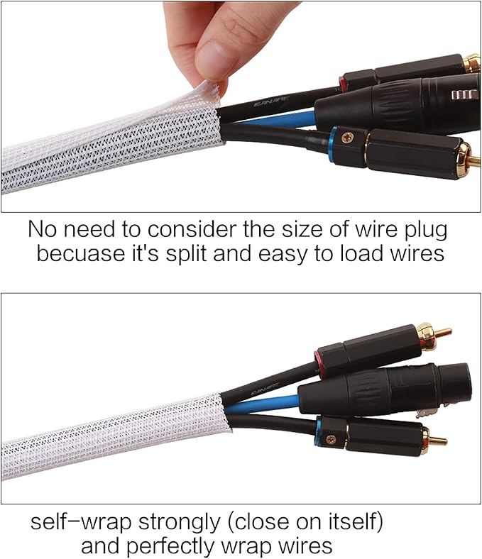 Alex Tech 25ft - 1 inch Cord Protector Wire Loom Tubing Cable Sleeve Split - Image 2