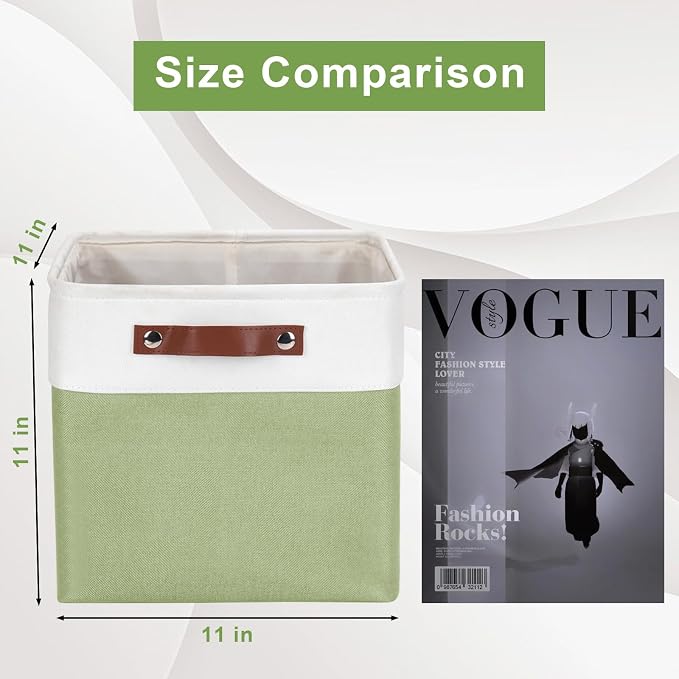 Bagnizer Collapsible Fabric Storage Cubes 11x11 Cube Storage Bins, 4 Pack - Image 2