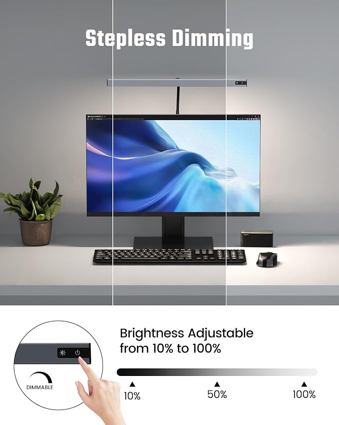 SUPERDANNY LED Desk Lamp for Office Home, Eye-Caring Desk Light - Image 5