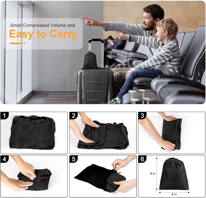 Maliton Inflatable Foot Rest Pillow, Airplane Travel Bed - Image 7