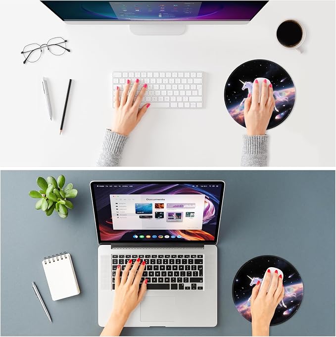 ITNRSIIET Mouse Pad Non-Slip Rubber Base Smooth Surface Stitched Edges - Image 2