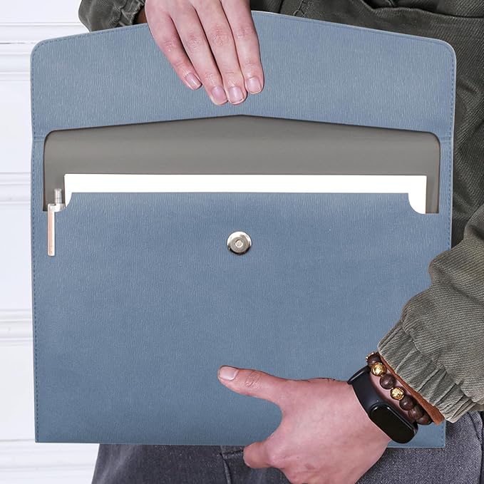 VANRA 1 Piece PU Leather Envelope File Folders A4 Paper Document Filing - Image 6