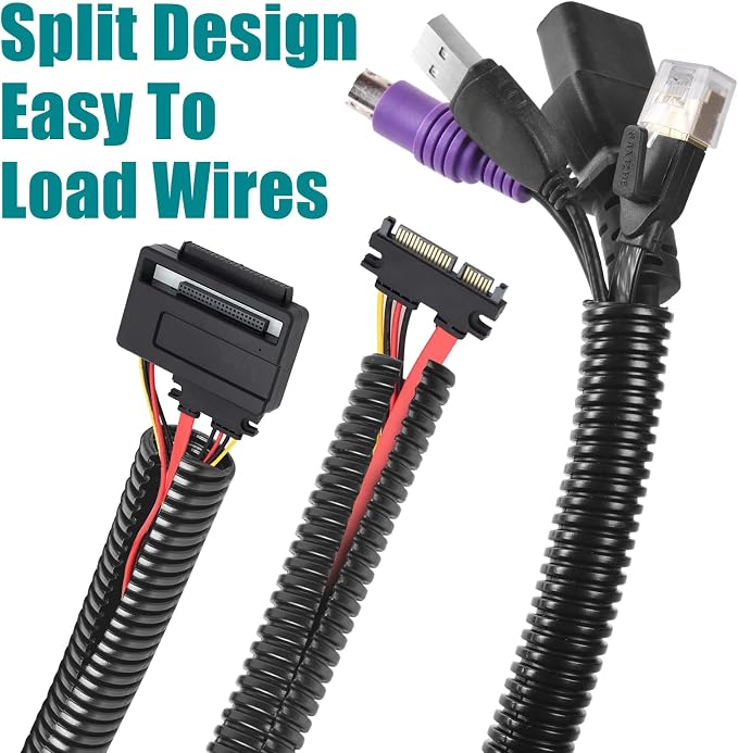 1/4 Inch Wire Loom Split Tubing - 30 ft Cord Protector Electric Wires Covers - Image 5