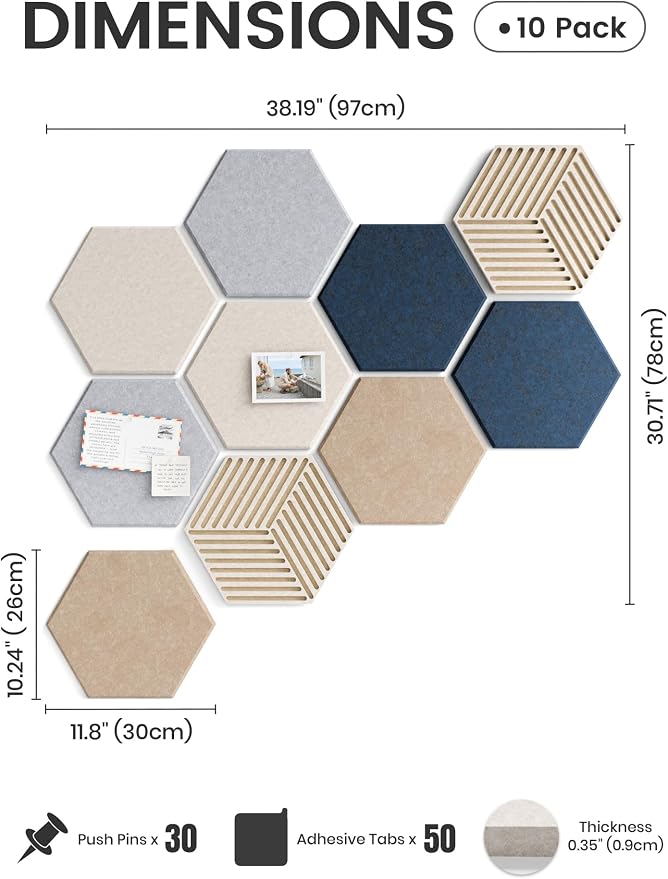 Fluxynara Hexagon Cork Board Alternative - Image 2