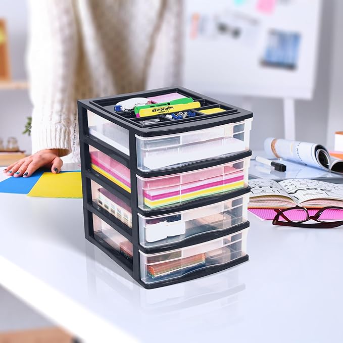 Gracious Living 4 Drawer Desktop & Countertop Organizer w/Organization Lid - Image 2