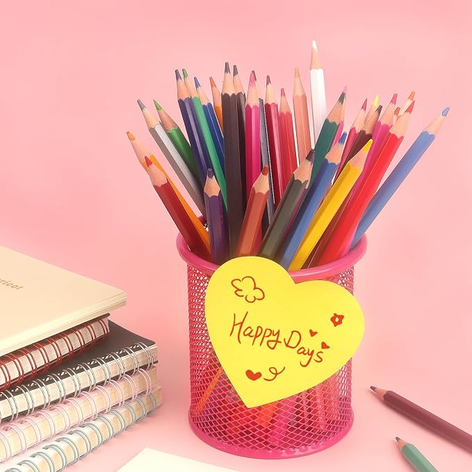SIMONA Heart Shape Sticky Notes 8 Color Bright Colorful Sticky Pad 75 - Image 5