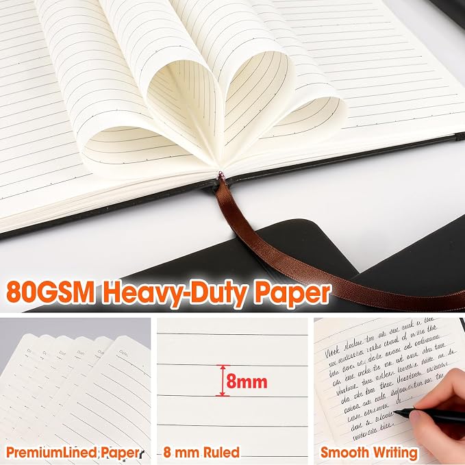 24 Pack Lined Journal Notebook for Work, 200 Pages, Medium 5.5 in x 8.3 in - Image 6