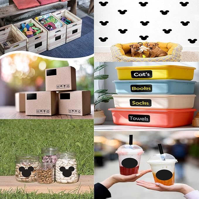 Chalkboard Labels-500Pcs Black Removable Labels - Image 6