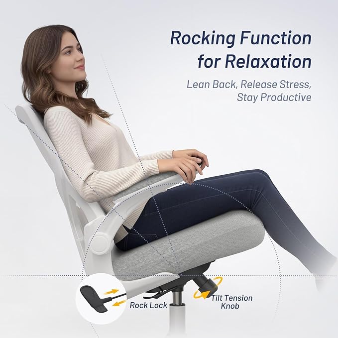 Office Chair for Long Hours & Back Pain Relief – 4" Molded Foam Cushion - Image 6