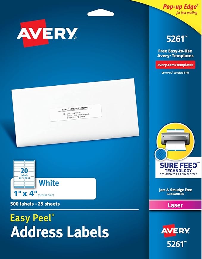 Avery Easy Peel Printable Address Labels by Avery