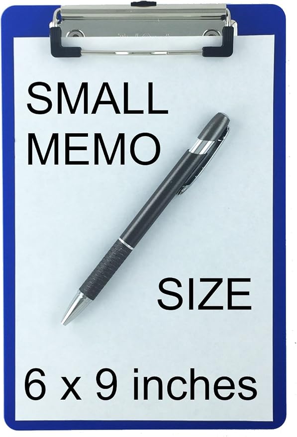 Trade Quest Memo Clipboard 6'' x 9'' Low Profile Clip Plastic - Image 3
