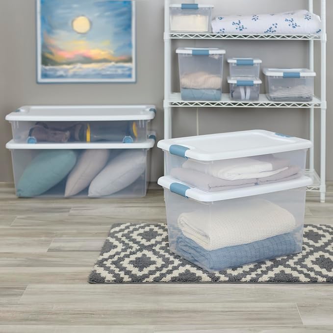 Sterilite 48-Pack Latching Box, Under Bed Storage Bins - Image 8