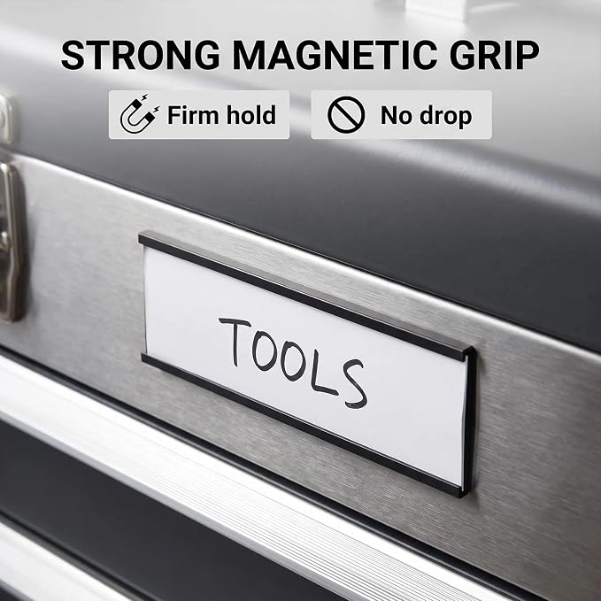LLPT Magnetic Label Holder, ROHS Certified NBR | White Paper Cards Protective - Image 3