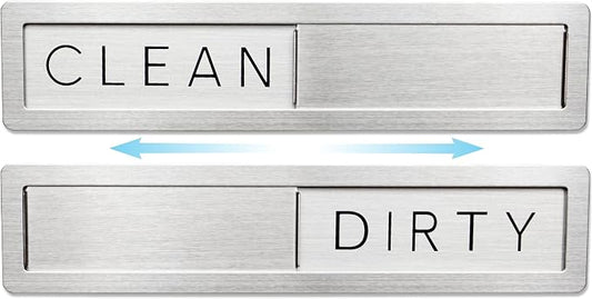 Stainless Steel Dishwasher Magnet Clean Dirty Sign by FridayVibez