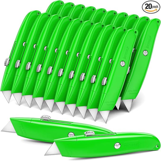 DIYSELF Utility Knife, 20 Pack Heavy Duty Box Cutter Retractable, Box Cutter by DIYSELF